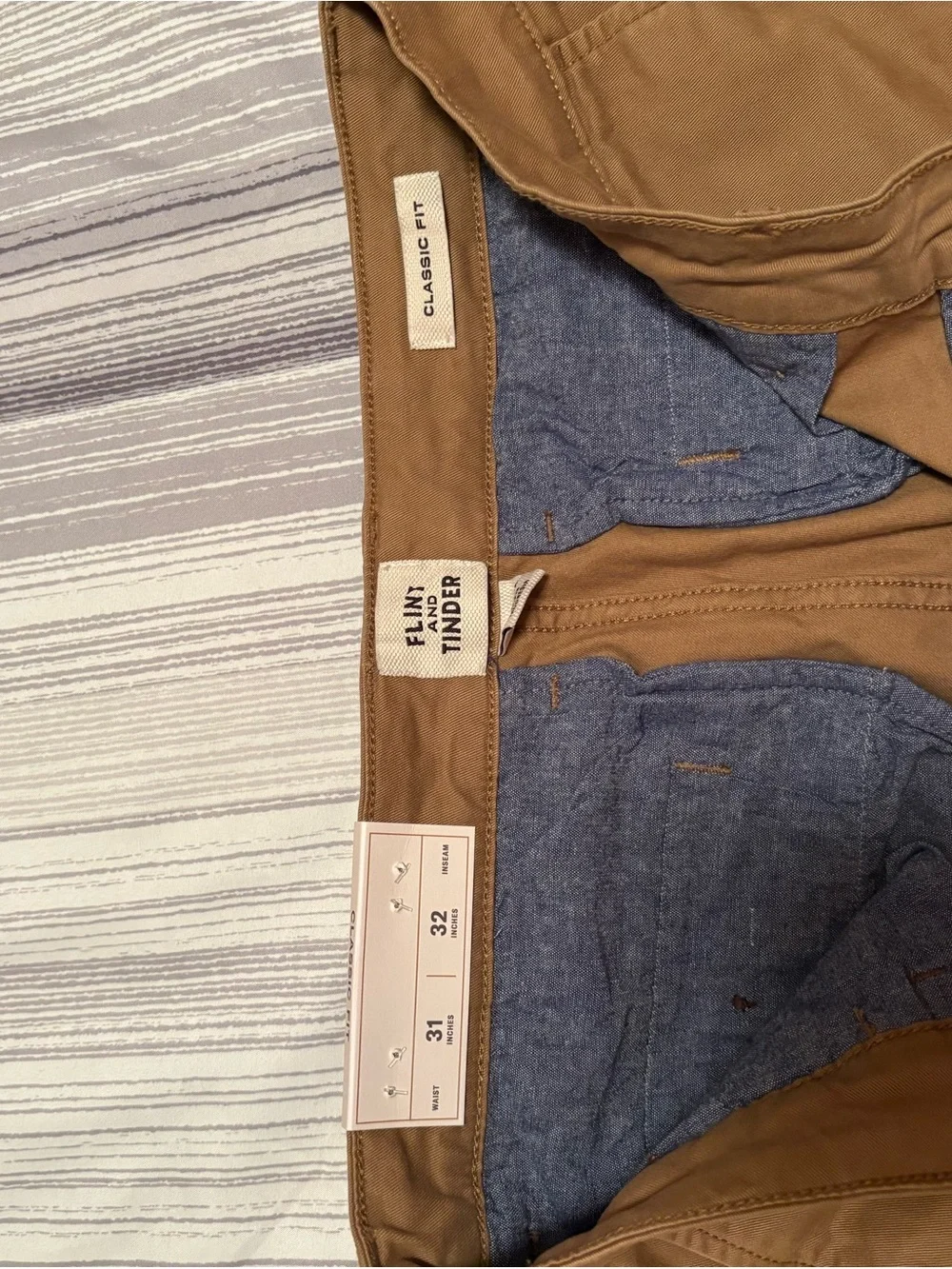 Flint and Tinder Men's Khaki Chinos - Classic Everyday Fit